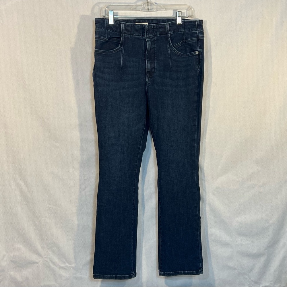 Anthropologie Pilcro Blue Jeans Dark Wash Pockets Straight Leg EUC 32👍